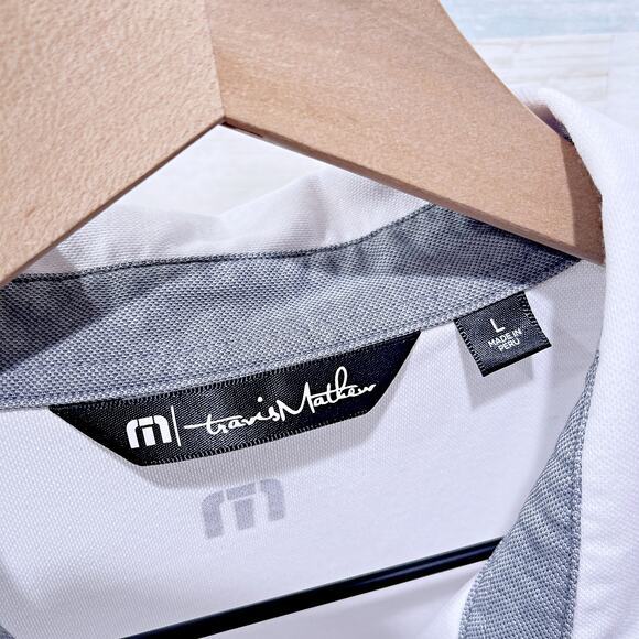 Bushmills Irish Whiskey Travis Mathew Pique Performance Golf Polo Mens Large - Picture 6 of 7